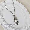 European Minimalist CCB Plastic Pendant Iron Cable Chain Necklace for Women and Girls WF8696-1-3