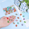 60Pcs Baking Paint Transparent Glass Beads DGLA-SC0001-10-3