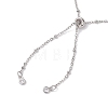 2Pcs 2 Colors 304 Stainless Steel Slider Necklace Makings AJEW-JB01258-4