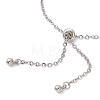 304 Stainless Steel Cable Chain Slider Bracelet Making BJEW-JB12959-03-4