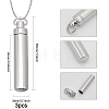 3Pcs 304 Stainless Steel Perfume Bottle Pendants STAS-CA0002-08-2
