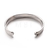 Tarnish Resistant 304 Stainless Steel Cuff Bangles LS-BJEW-G478-P-2