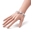 Alloy Heart & Star Charm Bracelet with ABS Plastic Imitation Pearl Beaded for Women BJEW-JB09309-3
