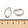 Brass Irregularity Spring Gate Rings KK-U072-43B-P-3