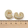 Brass Micro Pave Clear Cubic Zirconia Pendants KK-Z041-01G-C-3