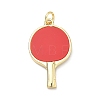 Sports Brass Resin Pendants KK-P345-74G-1