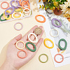 40Pcs 10 Style Resin Linking Rings CRES-AR0001-21-3
