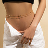 Brass Double Layer Sequin Link Chain Waist Body Chains WGB69D0-05-1