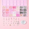 DIY Round Glass & CCB Plastic Beads Bracelets Making Kits DIY-FS0007-56B-9