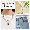24Pcs 12 Styles Light Gold Alloy Printed Pendants FIND-YW0011-62-6
