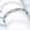 201 Stainless Steel Oval Link Chain Bracelets for Men STAS-T077-05P-3