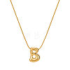 304 Stainless Steel Alphabet Pendant Necklaces for Men and Women GP1122-2-1