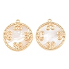 Brass & Natural Shell Pendants SH-CBA7BFE-02A-G-1