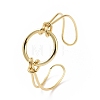 Brass Round Circle Open Cuff Bangle BJEW-F445-16G-2