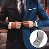 Flocking Plastic Cufflink Gift Storage Boxes CON-WH0089-266-7
