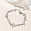 Brass Micro Pave Cubic Zirconia Link Chain Bracelets for Women BJEW-C156-04E-04P-2
