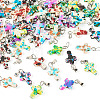 60Pcs 6 Colors Synthetic Turquoise Pendants PALLOY-TAC0289-2
