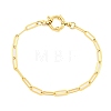 304 Stainless Steel Paperclip Chain Bracelets for Women BJEW-Q344-03G-1
