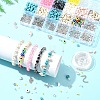 DIY Summer Glass & Synthetic Magnesite & Shell Bangle Making Kits DIY-FS0007-91-7
