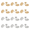 Unicraftale 60Pcs 2 Colors 304 Stainless Steel Stud Earring Findings STAS-UN0043-25-1