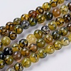 Natural Dragon Veins Agate Beads Strands X-G-G515-8mm-02A-1