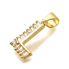 Rack Plating Brass Micro Pave Cubic Zirconia Pendants KK-L226-100G-L-2