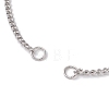 304 Stainless Steel Curb Chain Bracelet Slider Making AJEW-JB01244-02-2