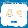 60Pcs Brass Open Jump Rings KK-UN0006-09G-3