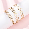 304 Stainless Steel 8MM Ring Link Chain Necklaces NJEW-P343-01B-G-1