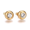 Ion Plating(IP) 304 Stainless Steel Stud Earrings EJEW-L251-A01-G-1
