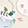 8Pcs 8 Style Christmas Theme Food Grade Eco-Friendly Silicone Beads SIL-CA0001-54-4