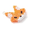 Beaded Fox Charms PALLOY-MZ01146-3