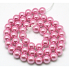 Eco-Friendly Dyed Glass Pearl Round Beads Strands HY-A002-4mm-RB109-1