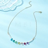 Glass & Shell Pearl Pendant Necklaces NJEW-TA00225-1