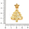 Christmas Brass Micro Pave Cubic Zirconia Pendants KK-F922-01G-3