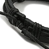 Adjustable PU Leather Waxed Cord Bracelets BJEW-F468-13-4