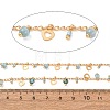 Brass & Glass Seed Beaded Chain KK-CBA3B44-08G-2