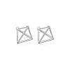 S925 Silver Geometric Square Triangle Earrings Minimalist Elegant Stylish Jewelry for Women GU8226-2-1