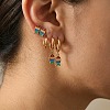 3 Pairs 304 Stainless Steel Enamel Hoop & Stud Earring Sets EJEW-Z166-01G-01-1