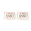 Printed Opaque Acrylic Beads OACR-B054-01F-1