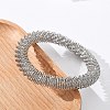 304 Stainless Steel Stretch Bangles for Women BJEW-P315-02E-P-3