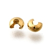 304 Stainless Steel Crimp Beads Covers STAS-P239-34G-03-2