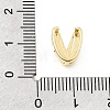 Brass Micro Pave Clear Cubic Zirconia Initial Spacer Bars KK-E802-34G-V-3