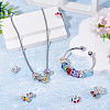 8Pcs 2 Styles Alloy Rhinestone European Beads FIND-TA0010-84-7