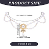1Pc Flower Alloy Pendant Necklaces NJEW-LP0001-54-2
