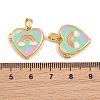 Brass with Enamel Locket Pendants KK-CBA415D-10G-01-3