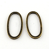 Oval Tibetan Style Alloy Linking Rings TIBE-Q046-33AB-LF-1