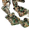 Spray Printed Synthetic Turquoise Beads Strands TURQ-P002-04A-01-4