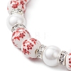 Brass Bowknot Charm Bracelets BJEW-JB12905-02-4