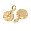 Brass European Dangle Charms KK-H278-01G-04-2
